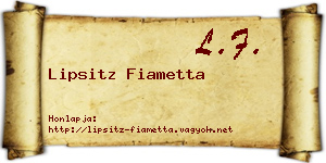Lipsitz Fiametta névjegykártya